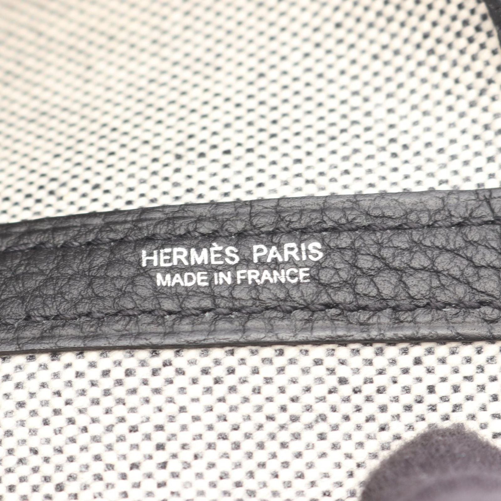 Hermes Tote Neo Garden 41 Voyage Ecru Black Canvas Leather Neo — view 4