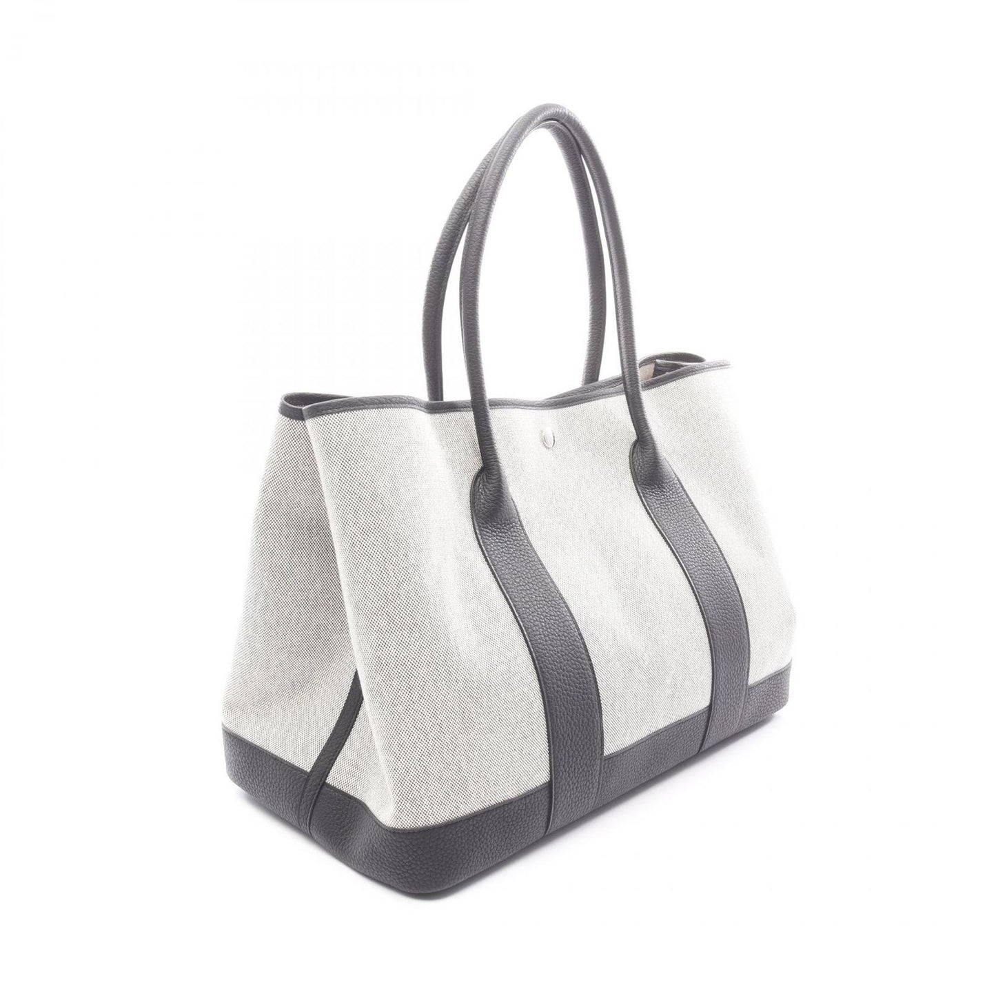 Hermes Tote Neo Garden 41 Voyage Ecru Black Canvas Leather Neo — view 2
