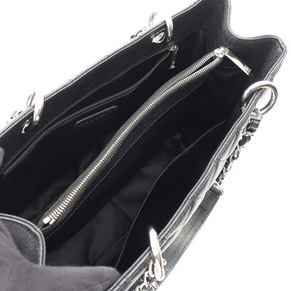 Chanel Tote Quilted Grand Shopping GST Black Caviar Leather Chain — view 3