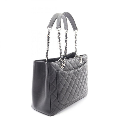 Chanel Tote Quilted Grand Shopping GST Black Caviar Leather Chain — view 2