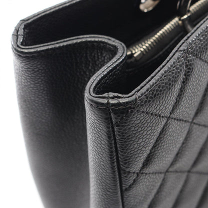 Chanel Tote Quilted Grand Shopping GST Black Caviar Leather Chain — view 6