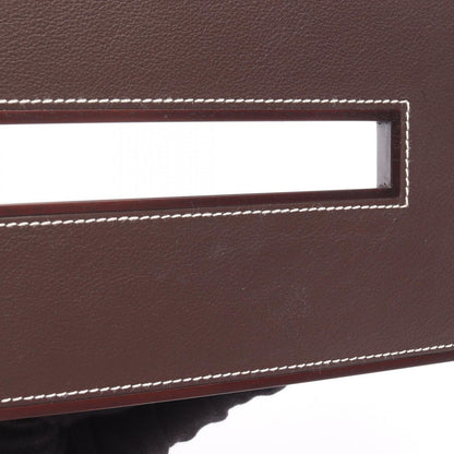 Hermes Playade PM Tissue Case Chocolat Leather — view 7