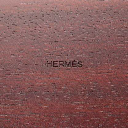 Hermes Playade PM Tissue Case Chocolat Leather — view 4