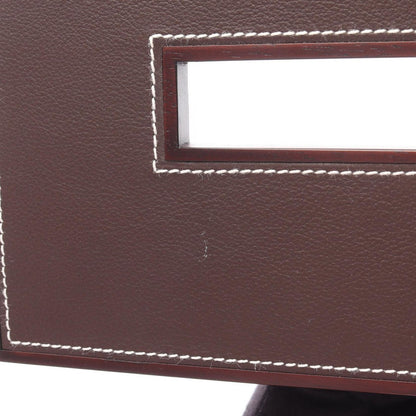 Hermes Playade PM Tissue Case Chocolat Leather — view 8