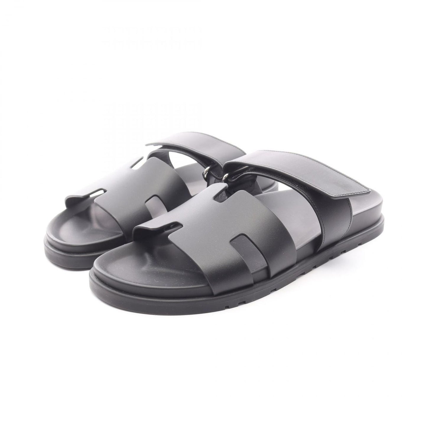 Hermes Sandals Chypre 42 Leather Black