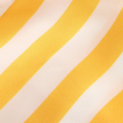 Prada Triangle Logo Stripe Yellow Silk Striped Shirt — view 6