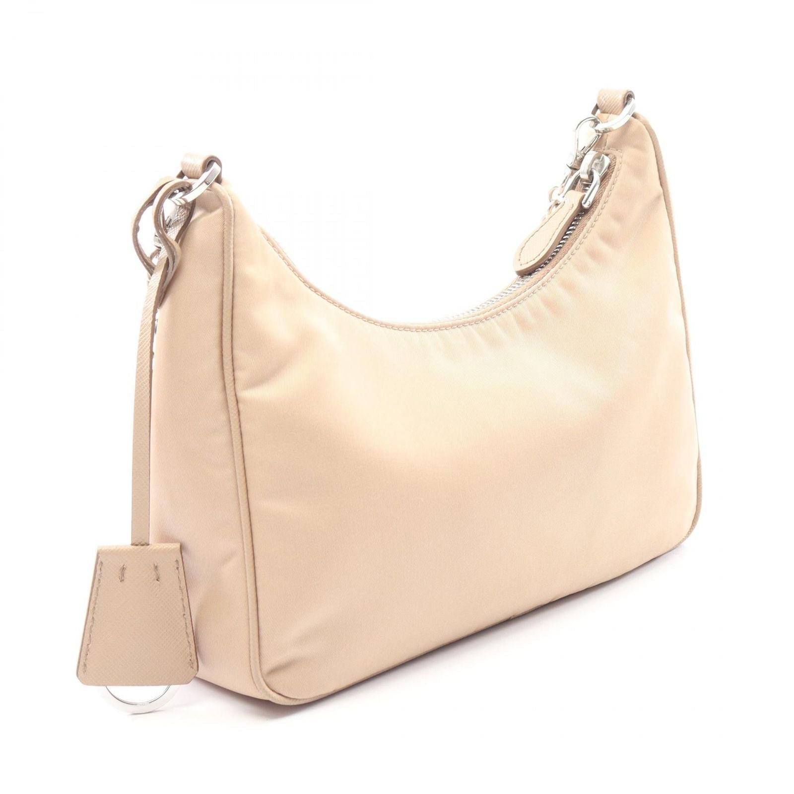 Prada Shoulder Bag Re Edition 2-Way Beige Nylon Saffiano Leather — view 2