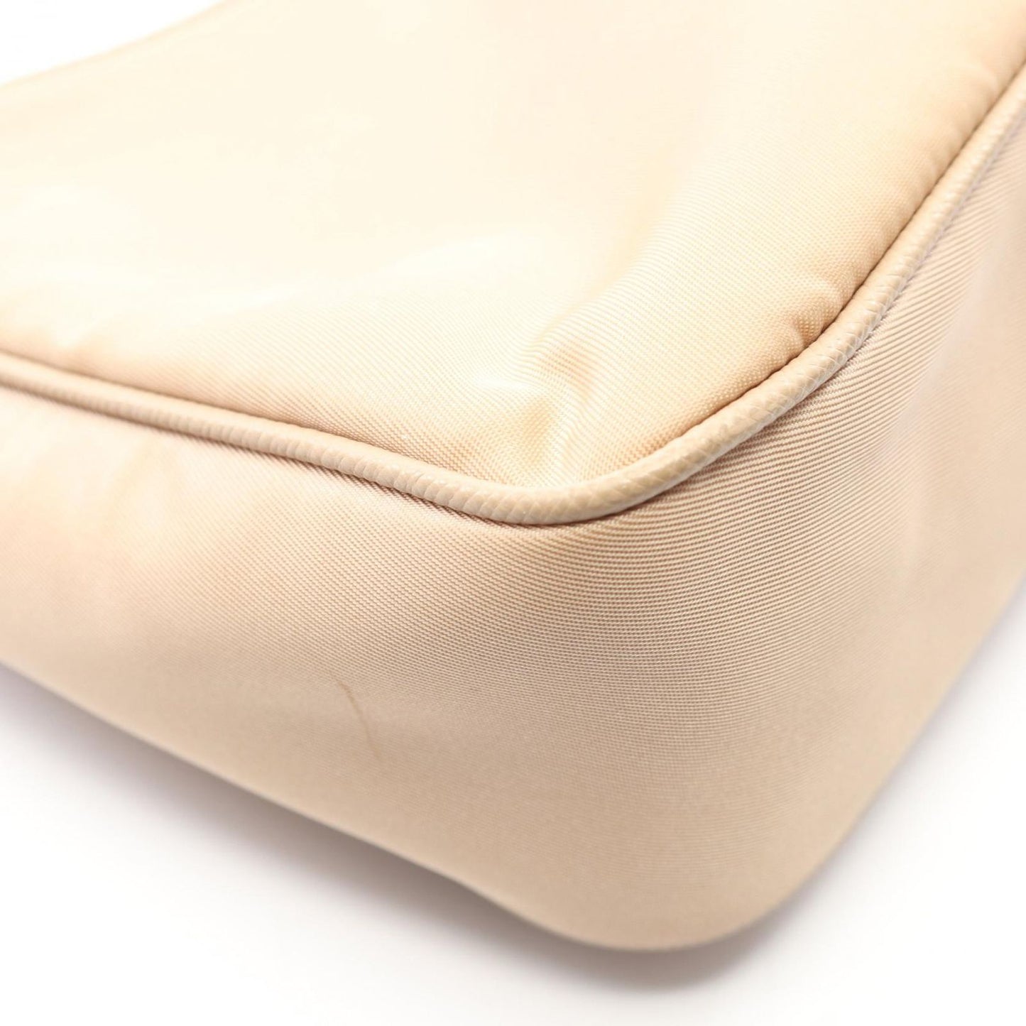 Prada Shoulder Bag Re Edition 2-Way Beige Nylon Saffiano Leather — view 6