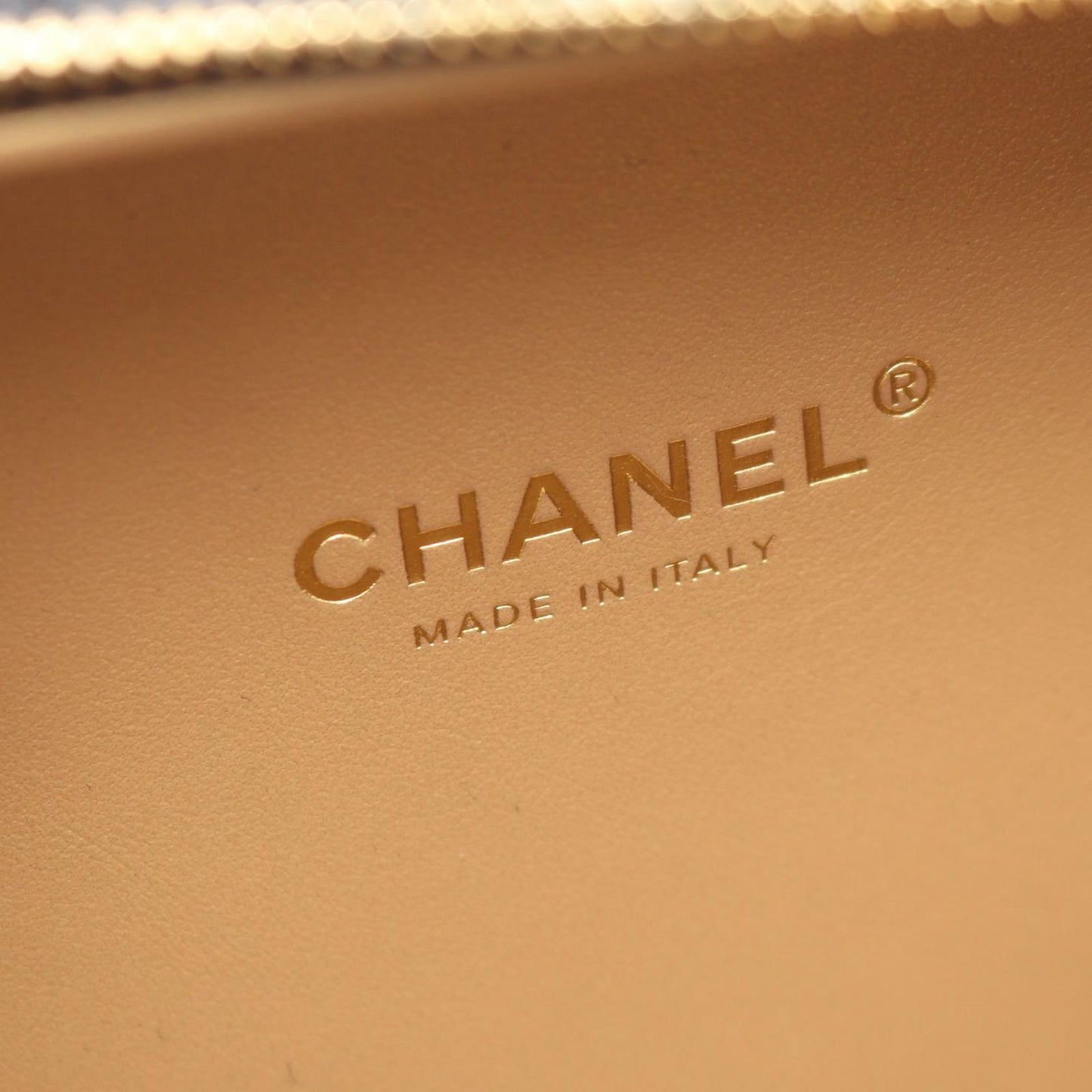 Chanel Shoulder Bag Quilted Vanity 2-Way Black Gold Lambskin Chain — view 4