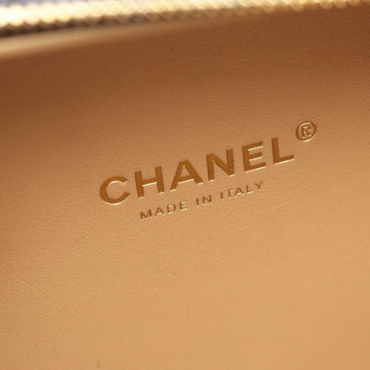 Chanel Shoulder Bag Quilted Vanity 2-Way Black Gold Lambskin Chain — view 4