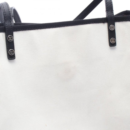 Chanel Tote 5 White Canvas Leather with Charm 5 — view 6