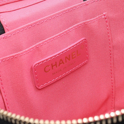 Chanel Shoulder Bag Crystal Mania Quilted CC Logo Vanity 2-Way Black Lambskin — view 4