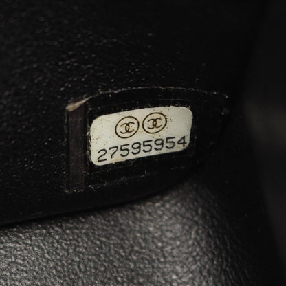 Chanel Shoulder Bag Blanc Stitch Mini Black Lambskin Chez Chain — view 5