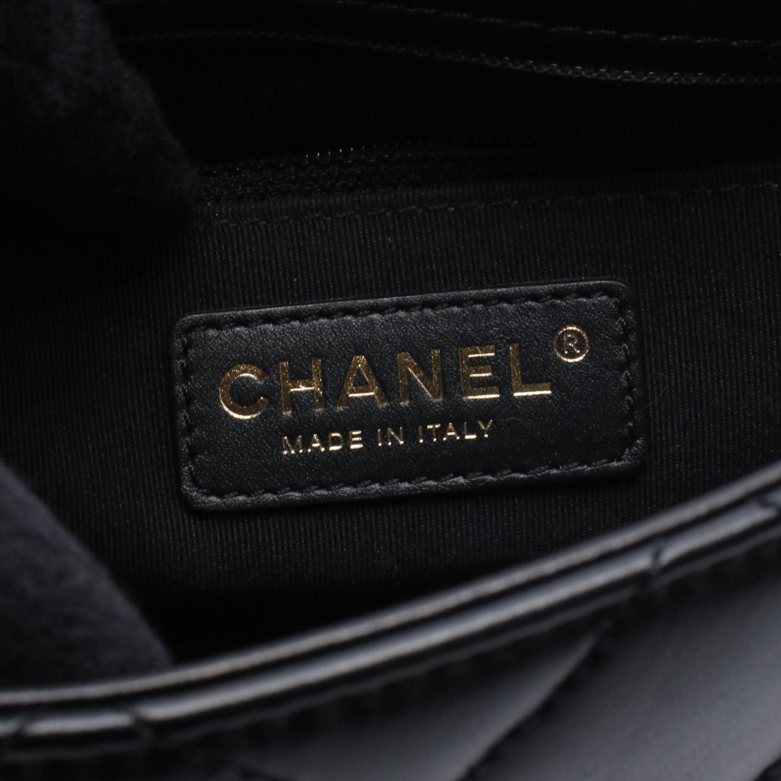 Chanel Shoulder Bag Quilted Small Black Leather Small Flap Chain — view 4