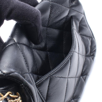 Chanel Shoulder Bag Quilted Small Black Leather Small Flap Chain — view 8