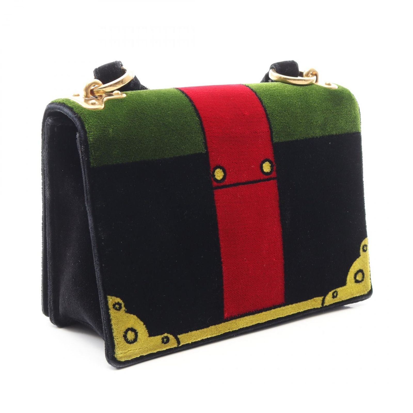 Prada Shoulder Bag Cahier Black Multi Fabric — view 2