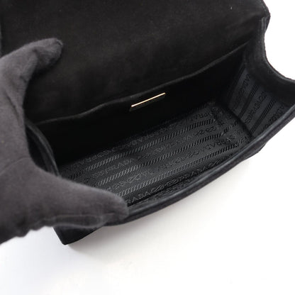 Prada Shoulder Bag Cahier Black Multi Fabric — view 3