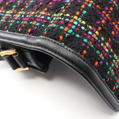Saint Laurent Paris Shoulder Bag Solferino Small Black Multi Fabric Leather — view 6