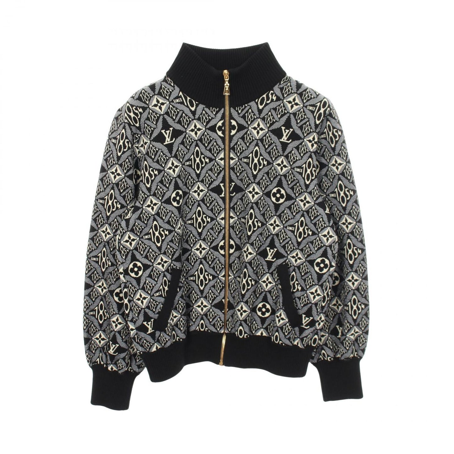 Louis Vuitton Monogram Zip Up Knit Zif Wool Nylon Jacket