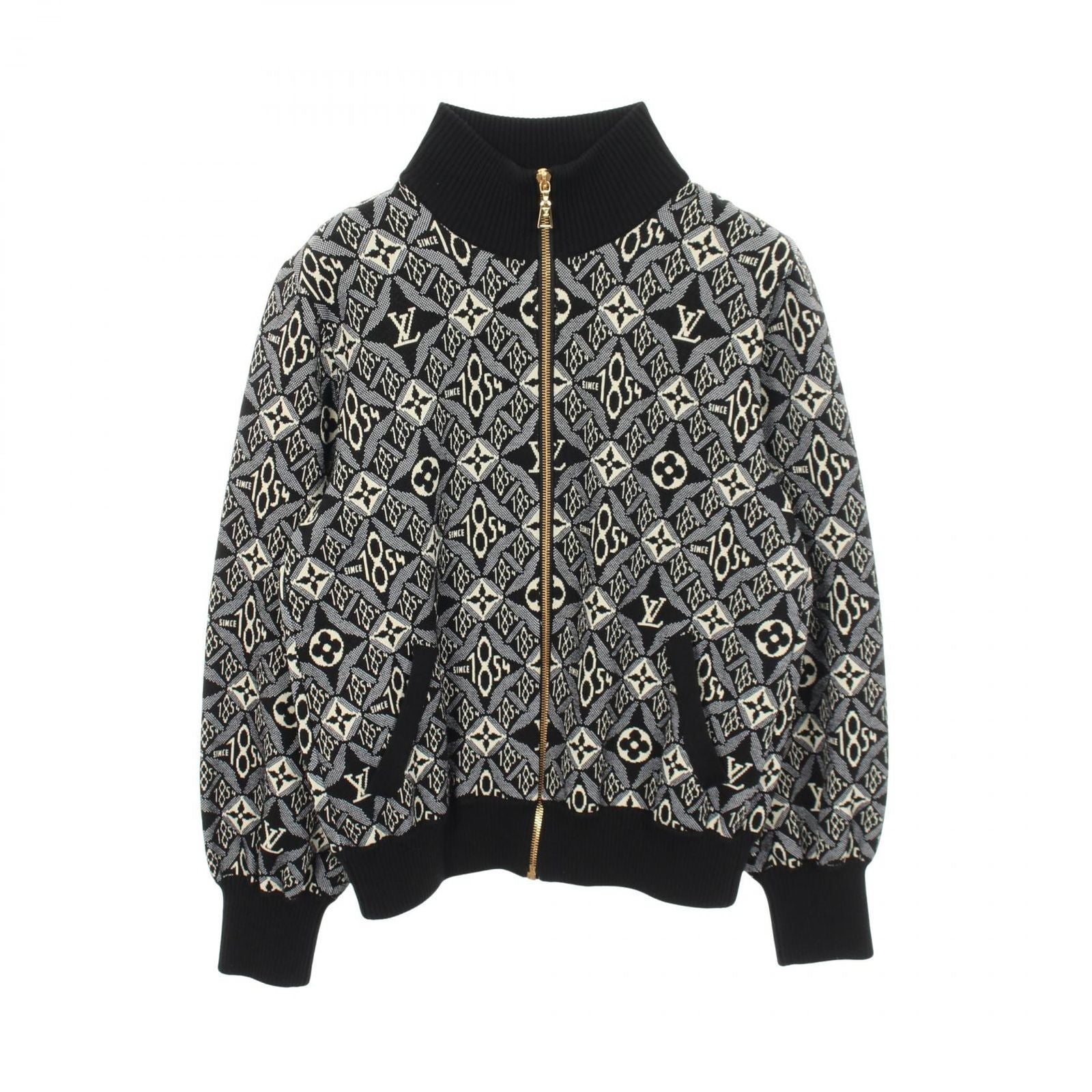 Louis Vuitton Monogram Zip Up Knit Zif Wool Nylon Jacket