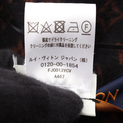 Louis Vuitton Poncho Hooded Wrap Cape Coat Wool Silk — view 4