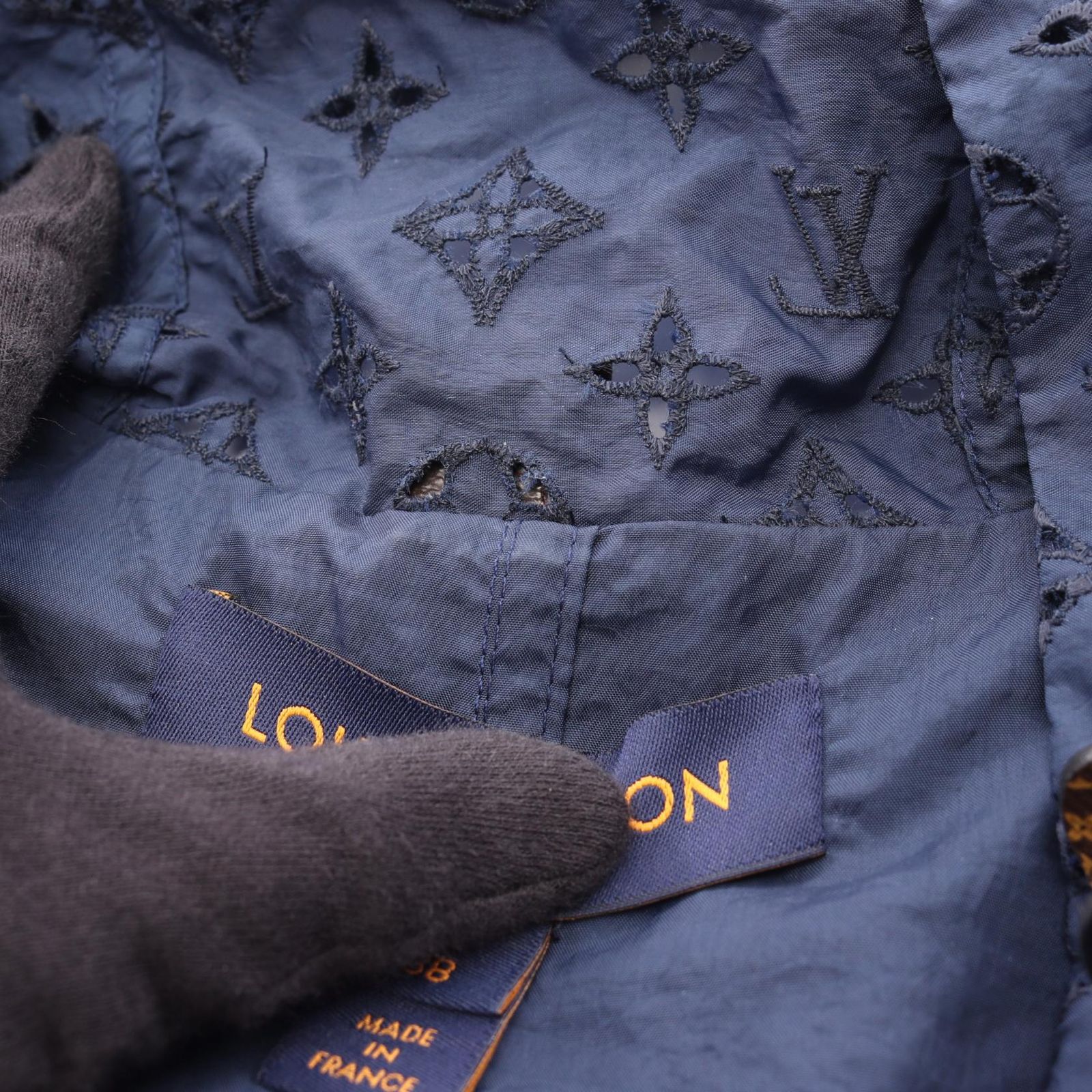 Louis Vuitton Gray's Monogram Hoodie with Hood Nylon — view 6