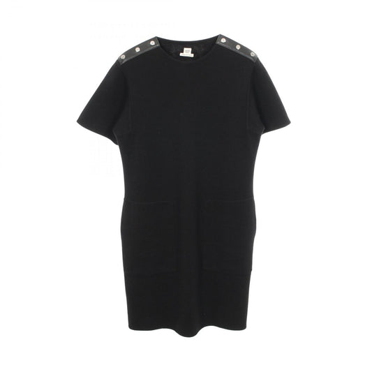 Hermes Dress Series Button Short Sleeve Wool Knit