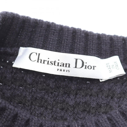 Dior Knit Crew Neck Navy Cashmere Sweater — view 3
