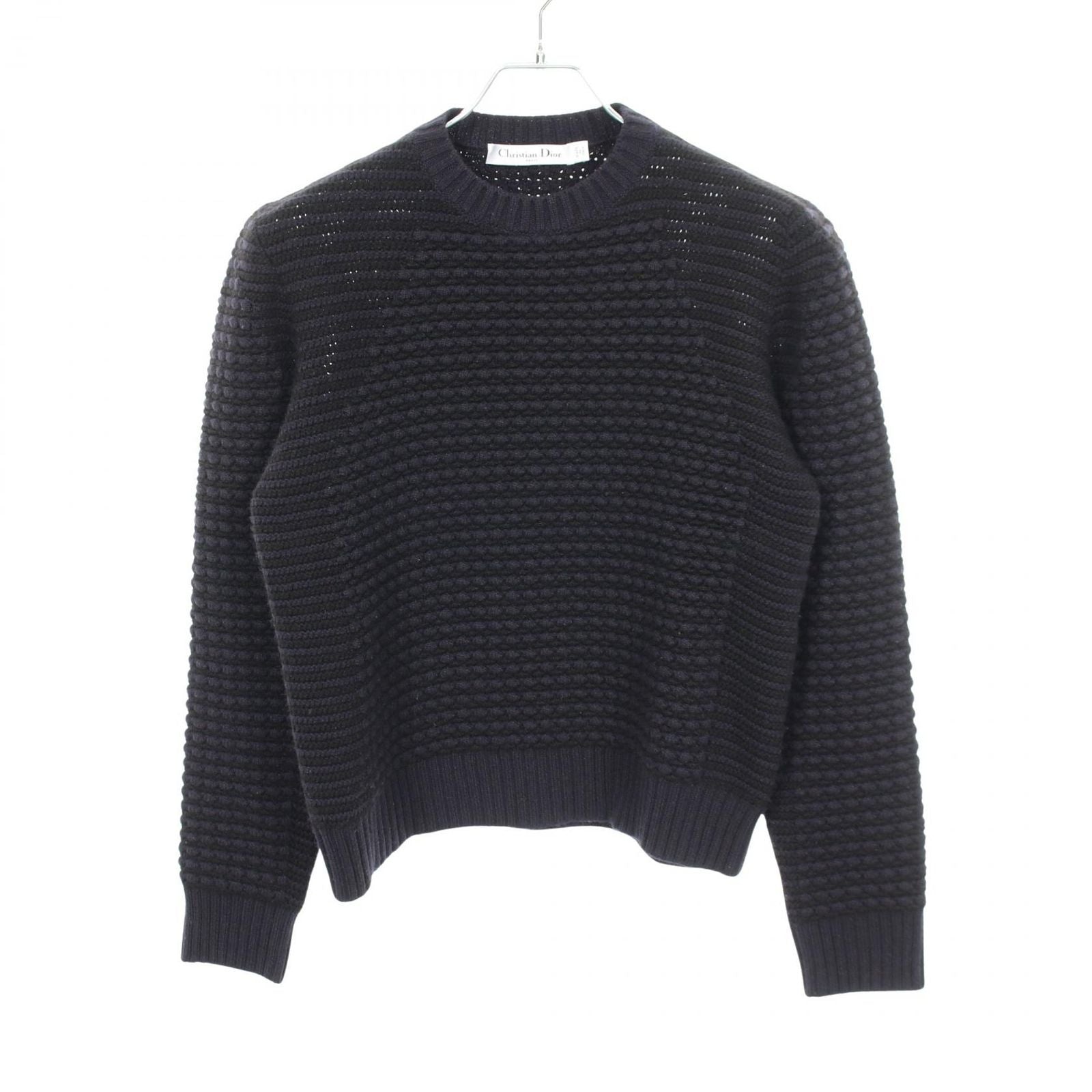 Dior Knit Crew Neck Navy Cashmere Sweater