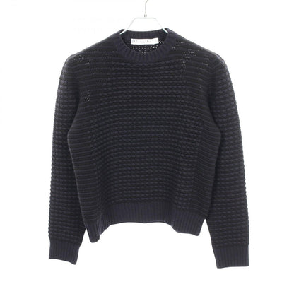Dior Knit Crew Neck Navy Cashmere Sweater