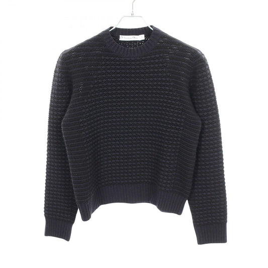 Dior Knit Crew Neck Navy Cashmere Sweater