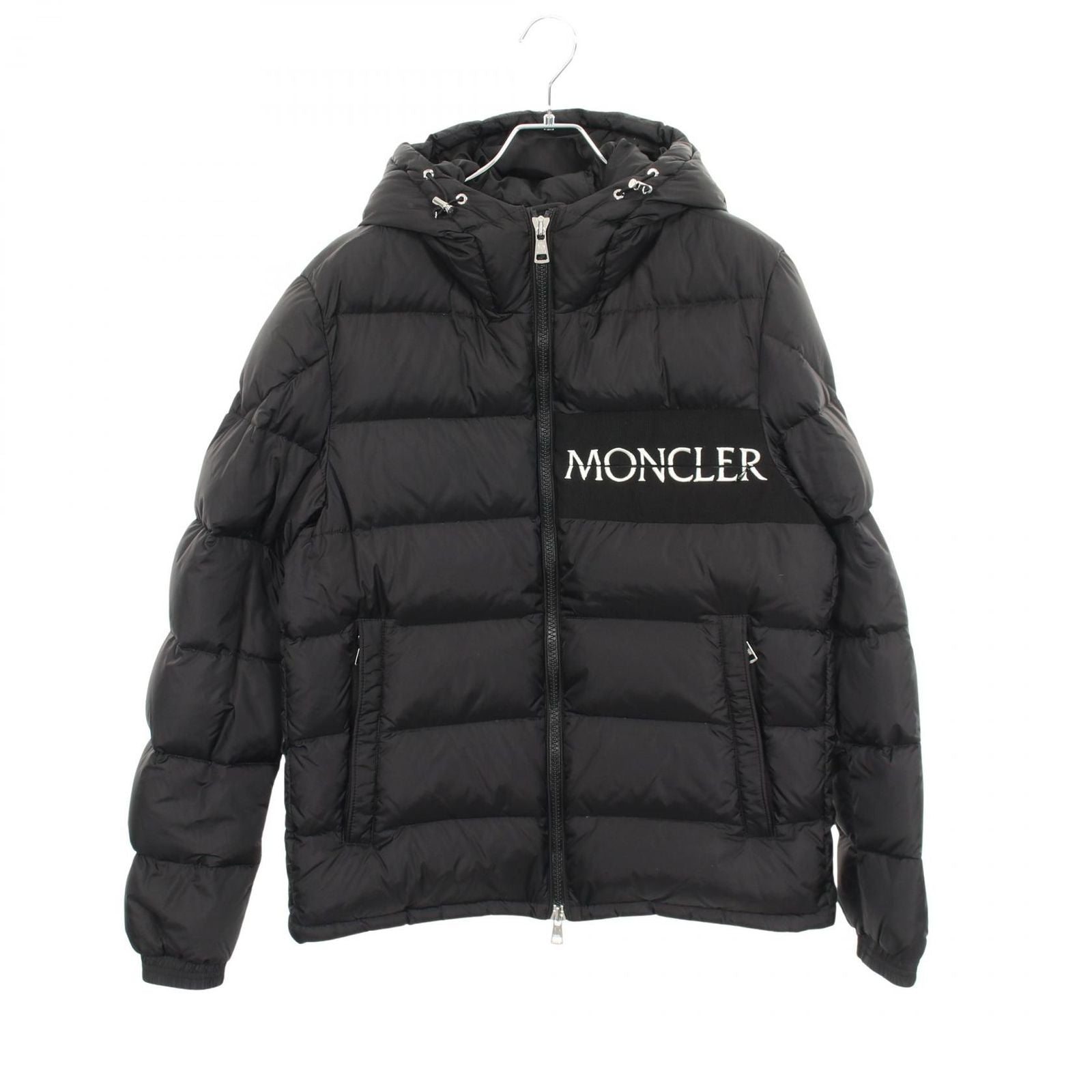 Moncler Down Jacket Aiton Hooded Black Nylon
