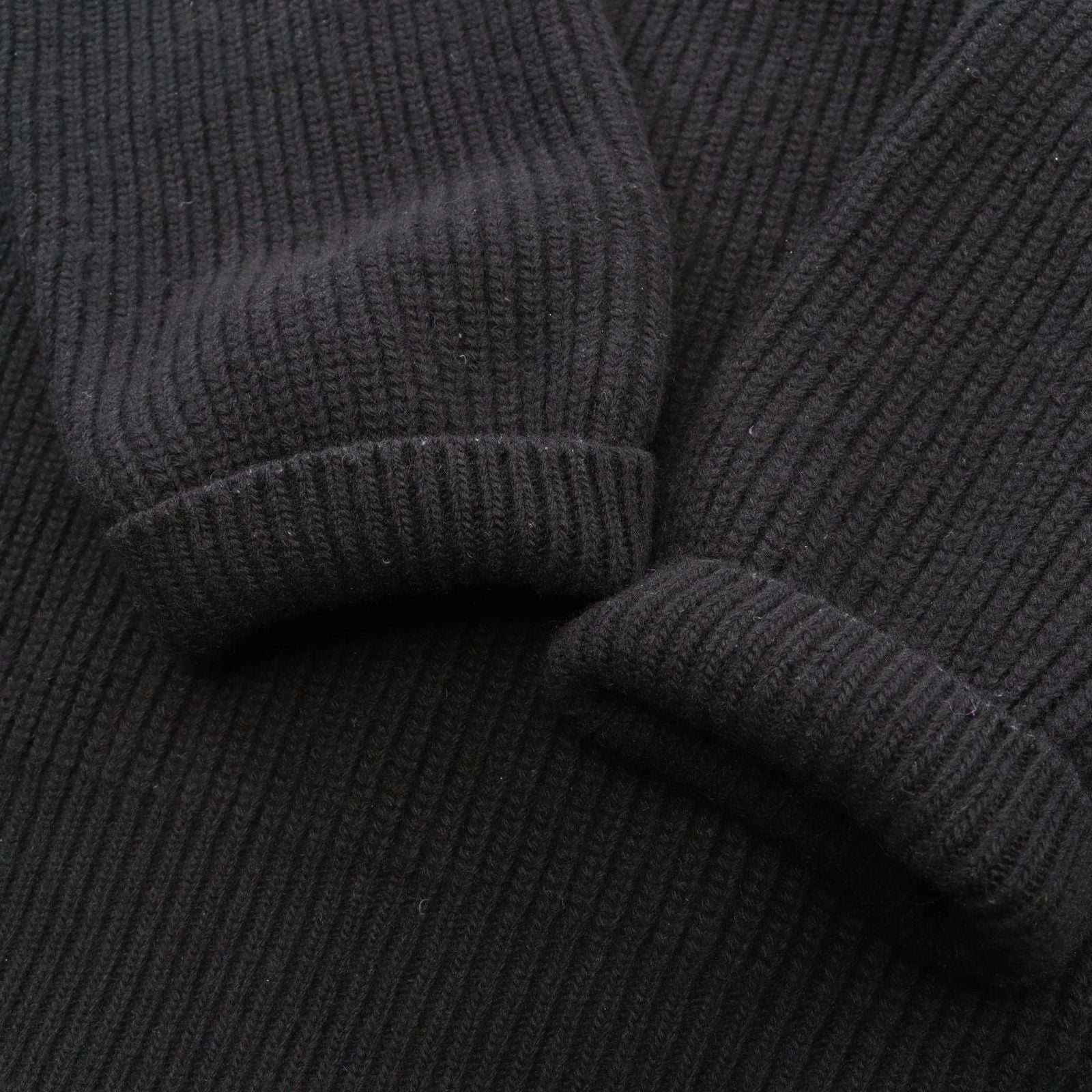 Celine Knit Logo Oversize Rib Wool Sweater — view 9