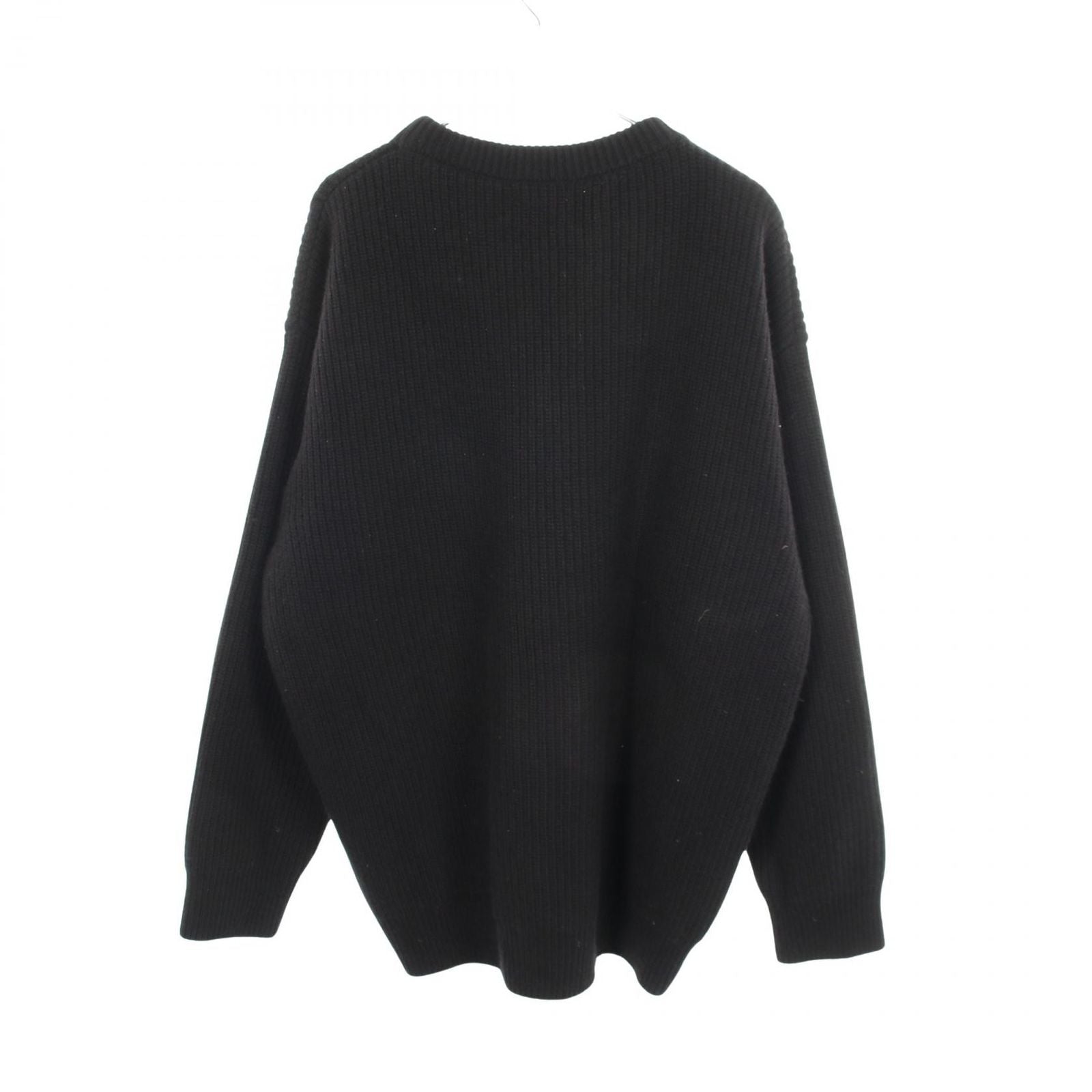 Celine Knit Logo Oversize Rib Wool Sweater — view 2