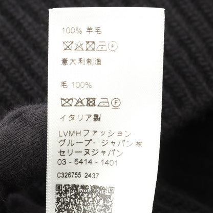 Celine Knit Logo Oversize Rib Wool Sweater — view 4