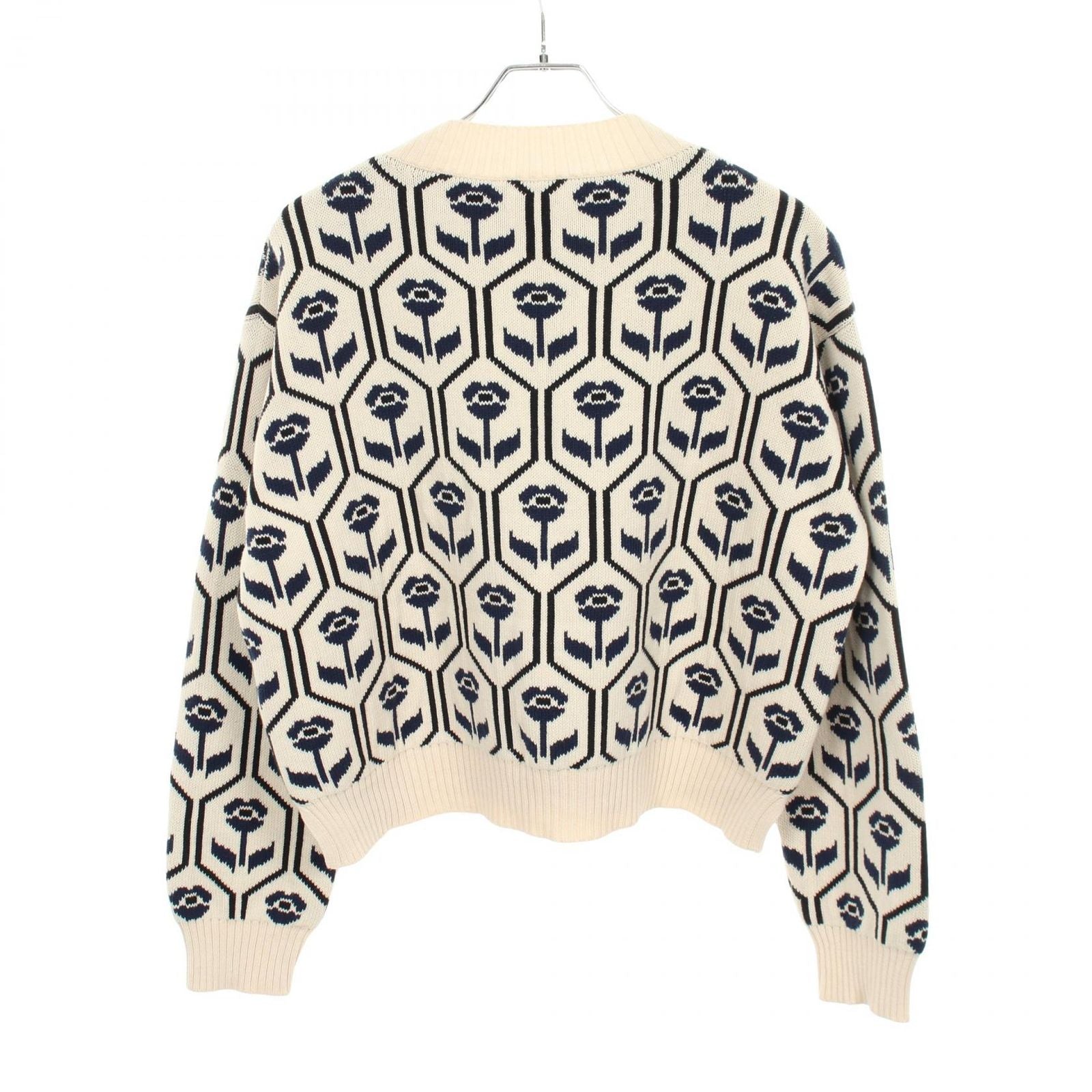 Max Mara Week End Knit Odeon Cotton Jacquard Ivory Sweater — view 2
