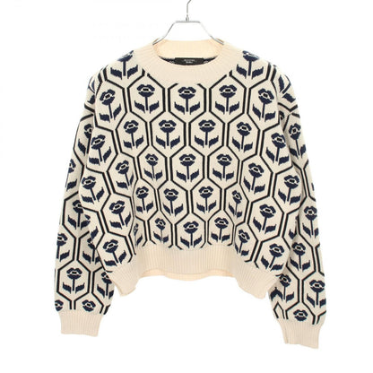 Max Mara Week End Knit Odeon Cotton Jacquard Ivory Sweater