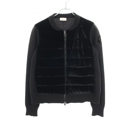 Moncler Down Jacket Velour Knit Switch Wool Cashmere