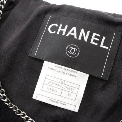 Chanel Colorless Jacket CC Logo Button Chain — view 3