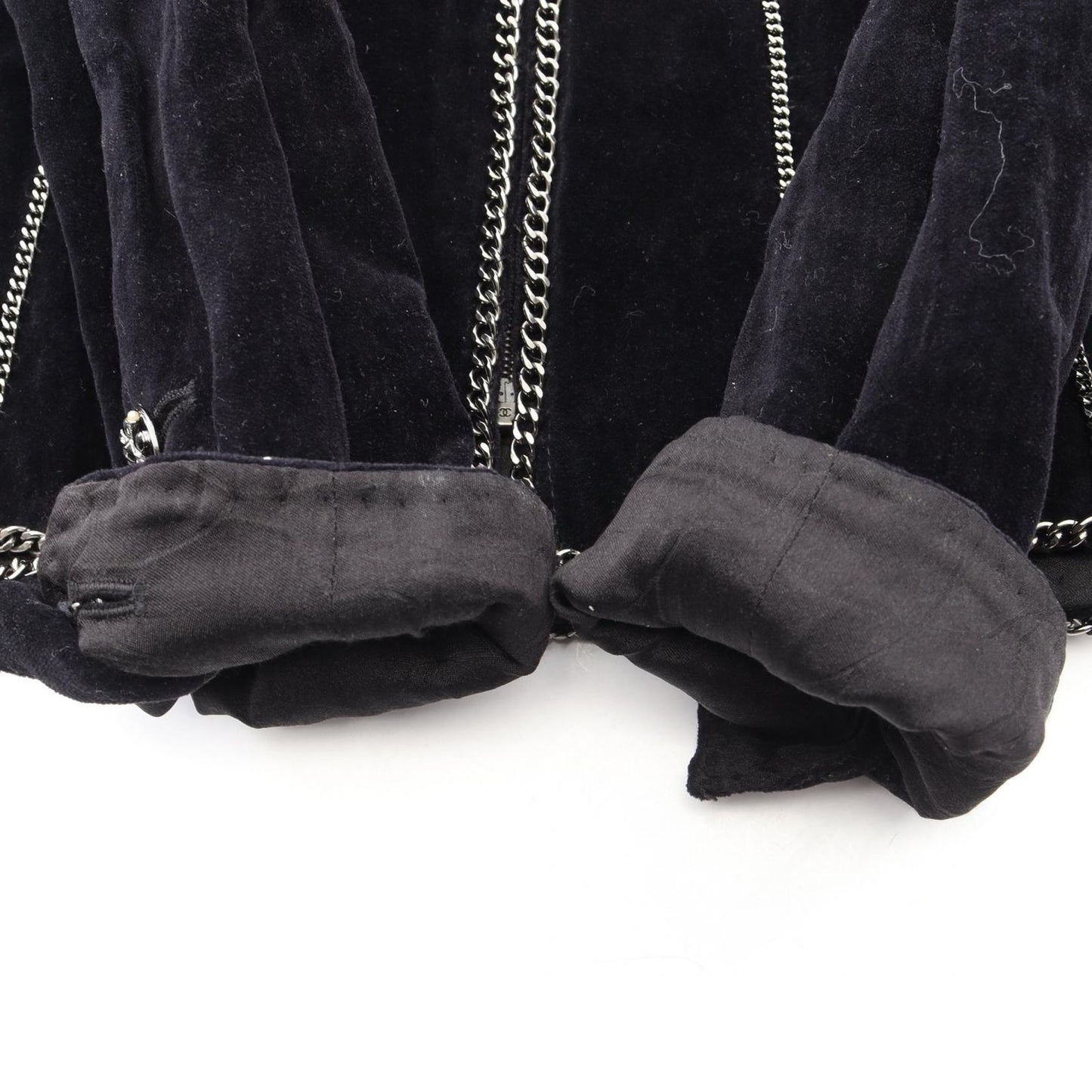 Chanel Colorless Jacket CC Logo Button Chain — view 7