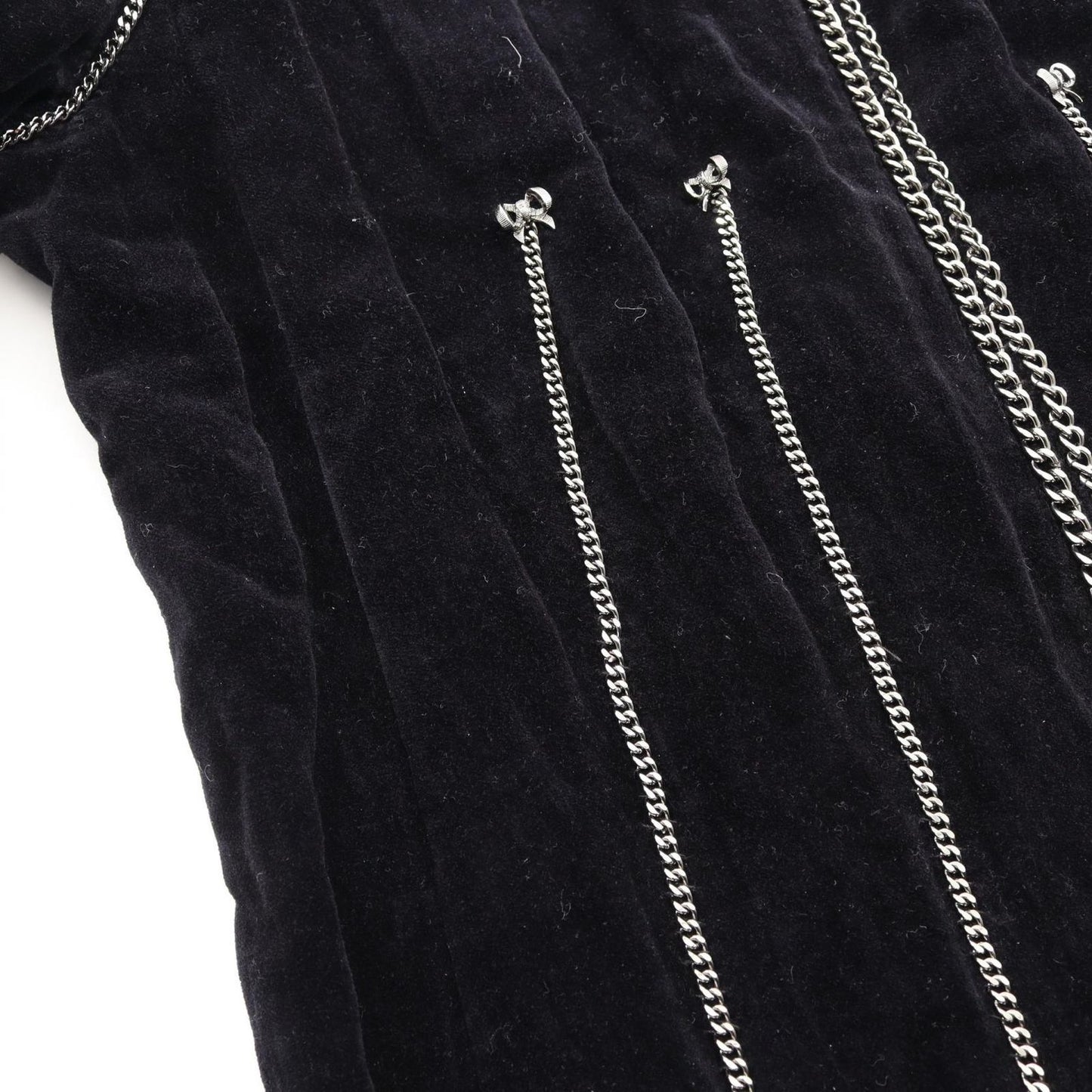 Chanel Colorless Jacket CC Logo Button Chain — view 8