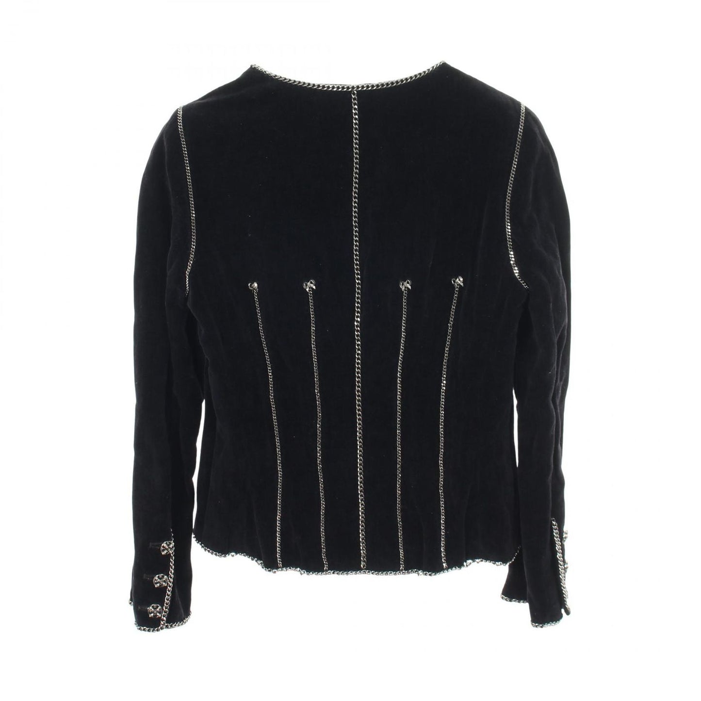 Chanel Colorless Jacket CC Logo Button Chain — view 2
