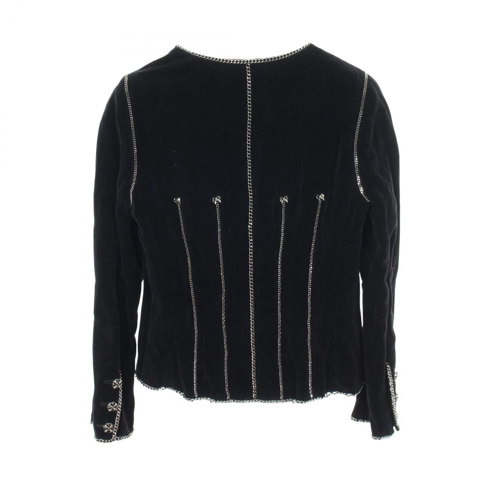 Chanel Colorless Jacket CC Logo Button Chain — view 2