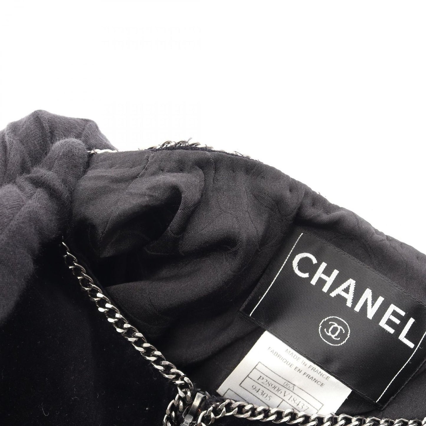 Chanel Colorless Jacket CC Logo Button Chain — view 9