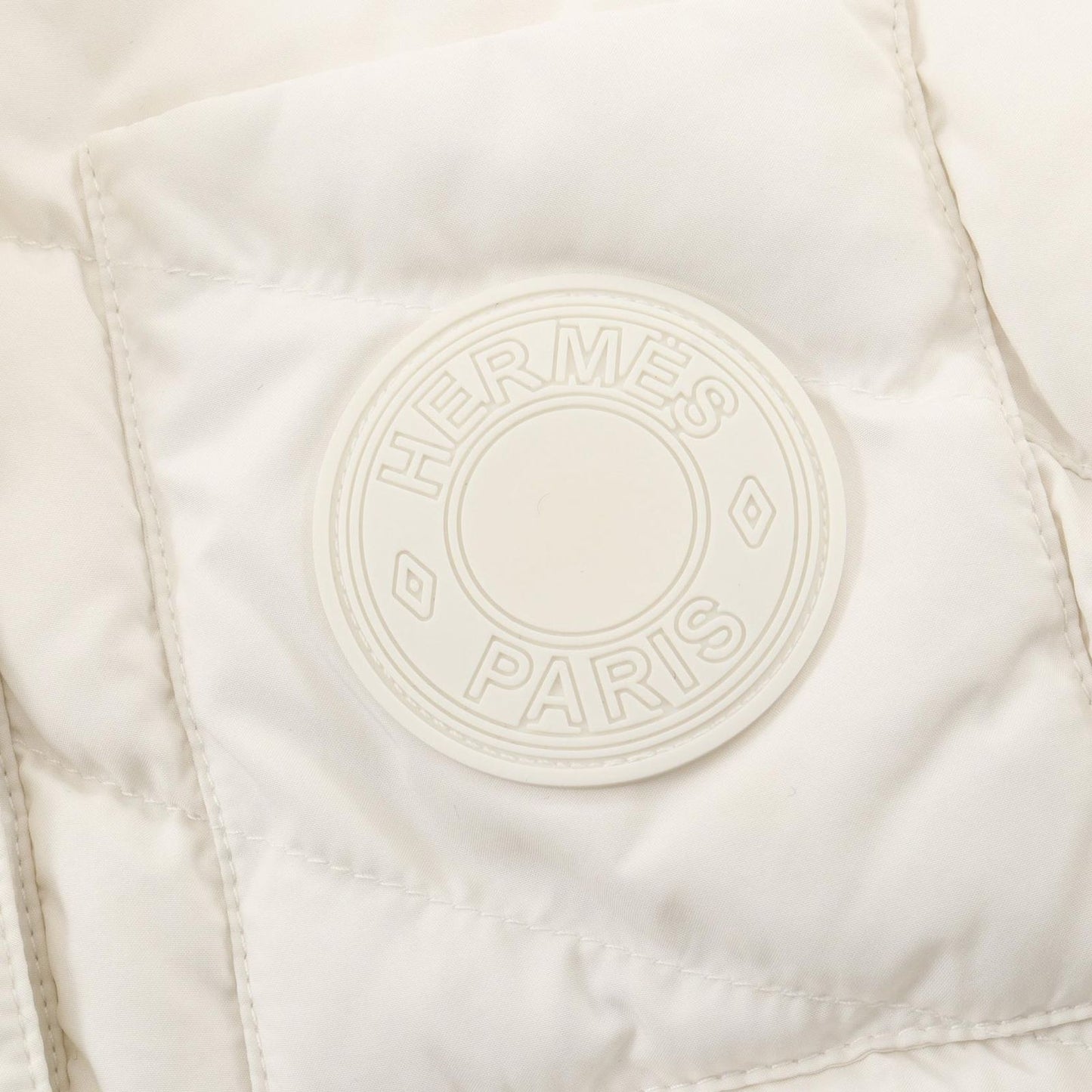 Hermes Down Jacket Quilted Overshirt Clou de Selle Polyester — view 8