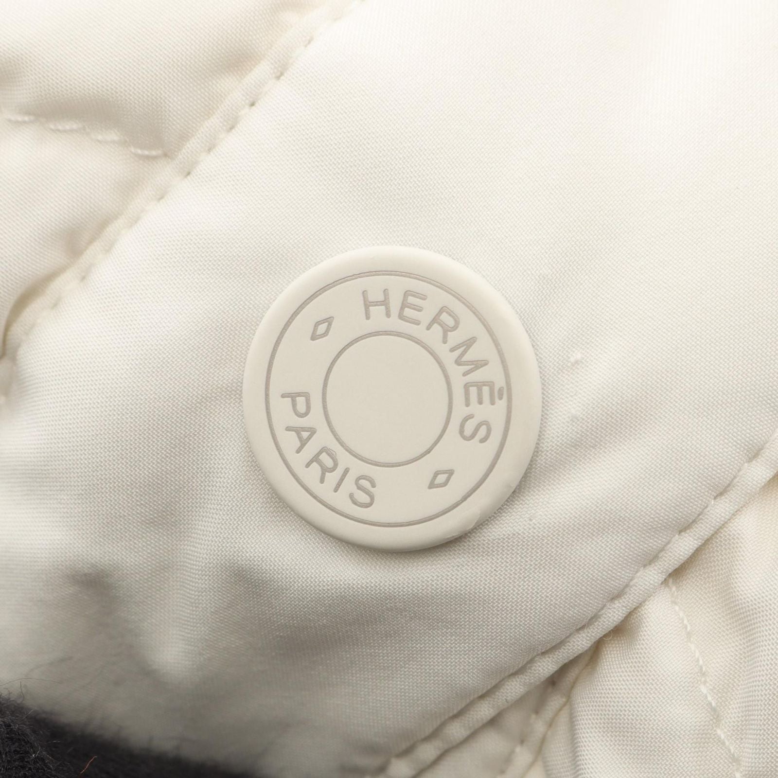 Hermes Down Jacket Quilted Overshirt Clou de Selle Polyester — view 6