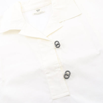 Hermes Chaine D'ancre Pullover White Cotton Shirt Sweater — view 8