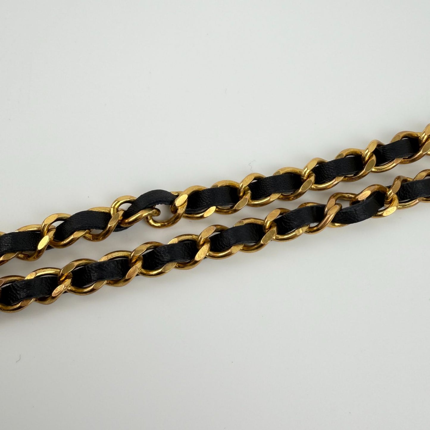 Chanel CC Logo Chain Gold Black Available Vintage Necklace — view 4