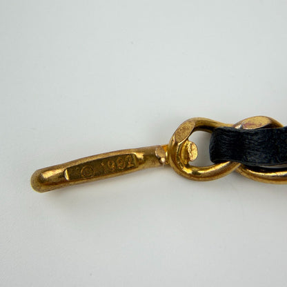 Chanel CC Logo Chain Gold Black Available Vintage Necklace — view 6
