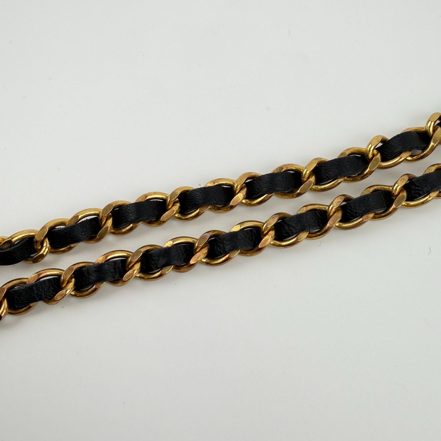 Chanel CC Logo Chain Gold Black Available Vintage Necklace — view 5